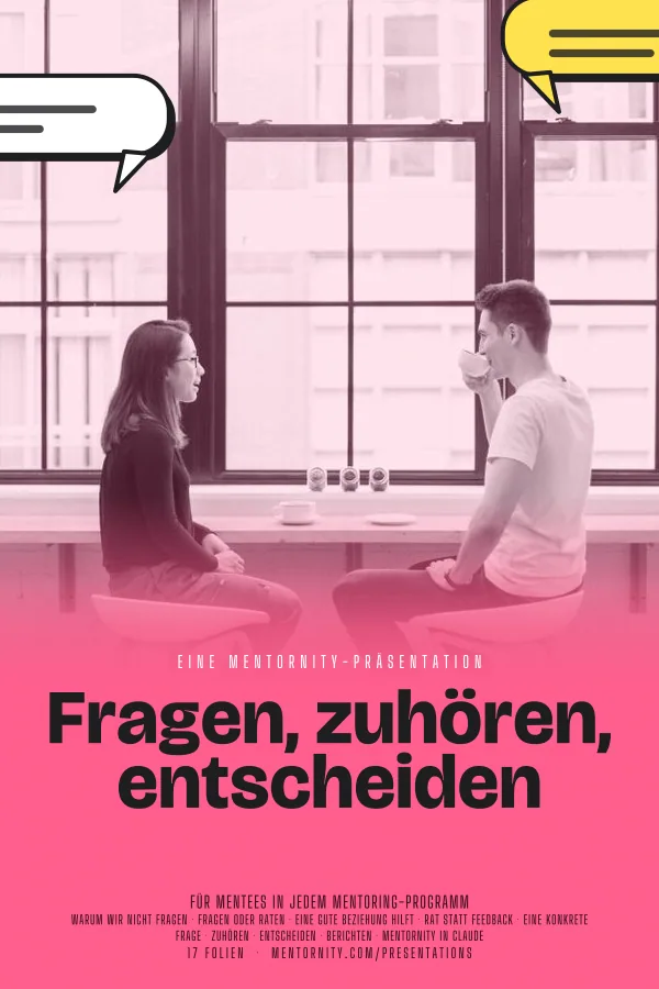 Filmplakat zur Präsentation Fragen, zuhören, entscheiden