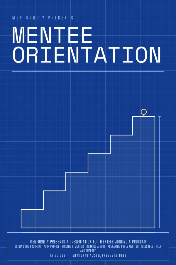 Film-style poster for the Mentee Orientation: Getting Started presentation