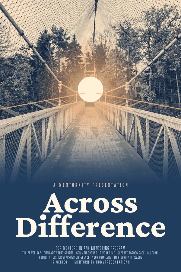 Film-style poster for the Across Difference presentation