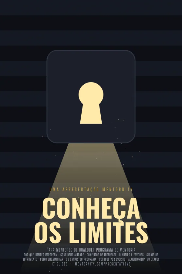 Pôster em estilo de cinema da apresentação Conheça os limites
