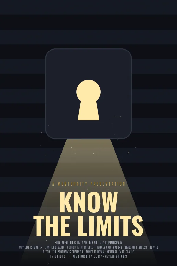 Film-style poster for the Know the Limits presentation