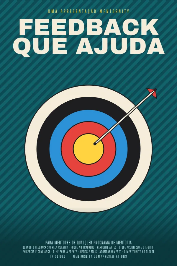 Pôster em estilo de cinema da apresentação Feedback que ajuda