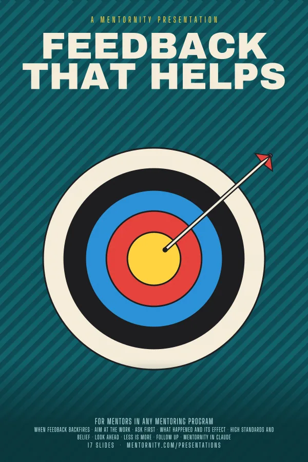 Film-style poster for the Feedback That Helps presentation
