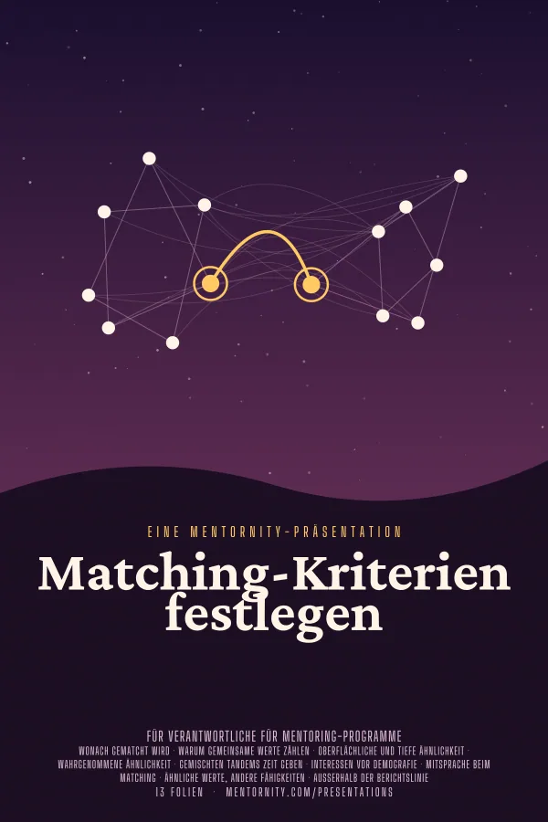 Filmplakat zur Präsentation Matching-Kriterien festlegen
