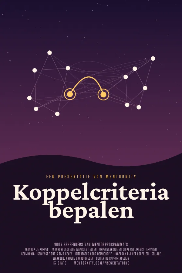 Filmposter voor de presentatie Koppelcriteria bepalen