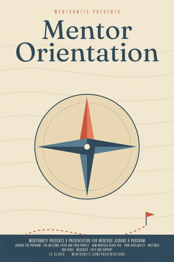Film-style poster for the Mentor Orientation: Getting Started presentation