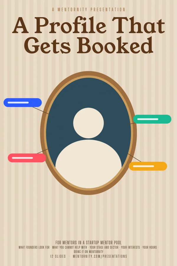 Film-style poster for the A Profile That Gets Booked presentation