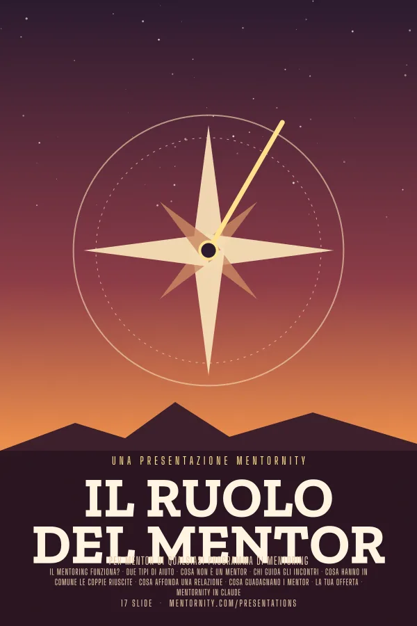 Locandina in stile film della presentazione Il ruolo del mentor