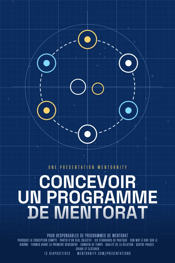 Affiche de film de la présentation Concevoir un programme de mentorat