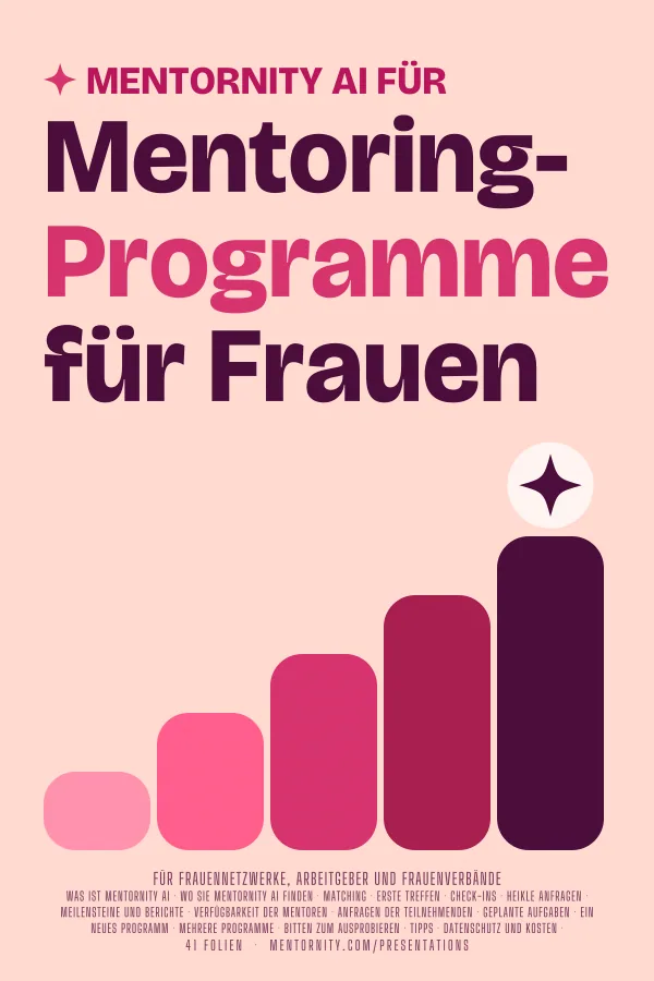 Filmplakat zur Präsentation Mentornity AI für Mentoring-Programme für Frauen