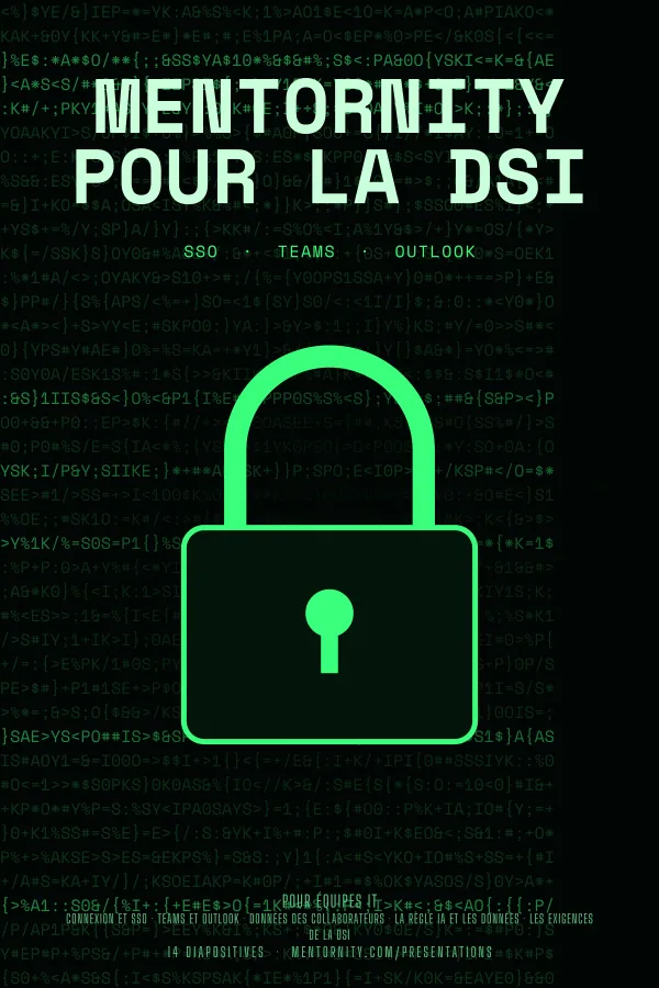 Affiche de film de la présentation Mentornity pour la DSI