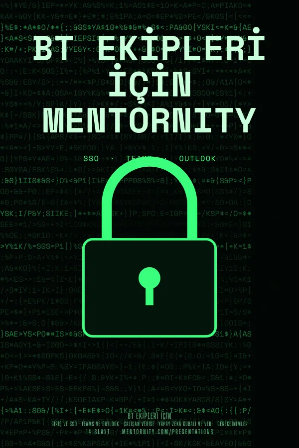BT Ekipleri için Mentornity sunumu için film afişi tarzında görsel