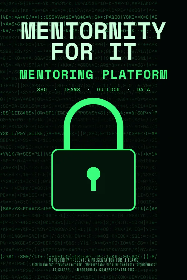 Affiche de film de la présentation Mentornity pour la DSI