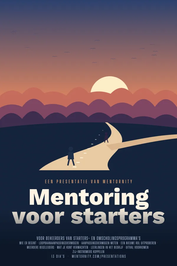 Filmposter voor de presentatie Mentoring voor starters