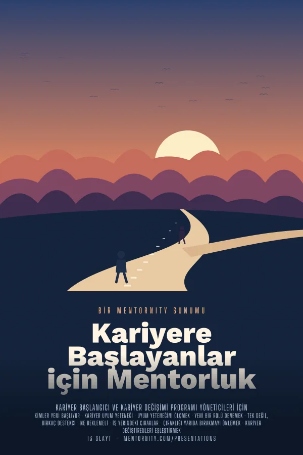 Kariyere Başlayanlar için Mentorluk sunumu için film afişi tarzında görsel