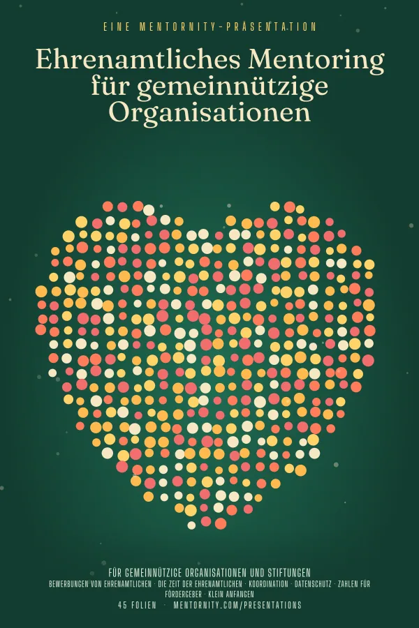 Filmplakat zur Präsentation Ehrenamtliches Mentoring für gemeinnützige Organisationen