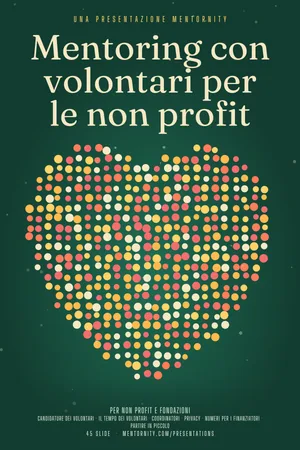 Locandina della presentazione: Mentoring con volontari per le non profit