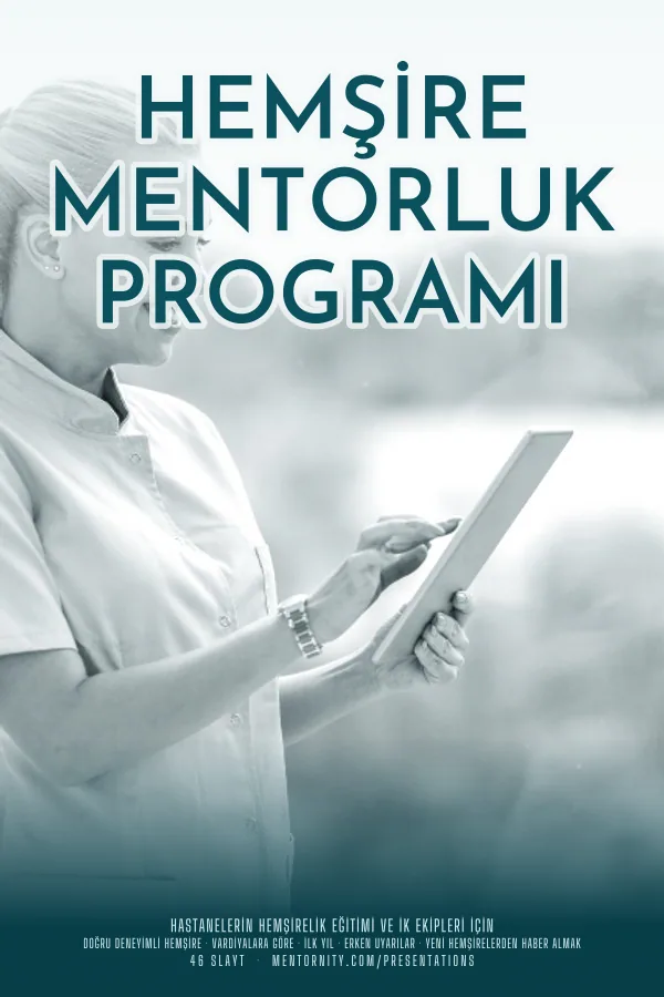 Hemşire Mentorluk Programı sunumu için film afişi tarzında görsel