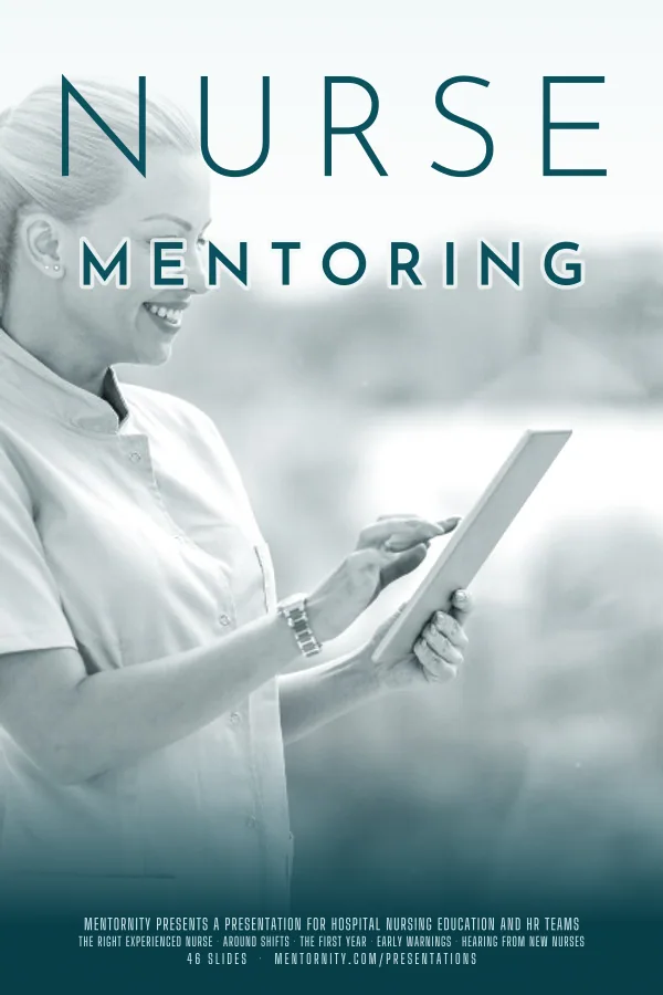 Locandina in stile film della presentazione Mentoring per infermieri