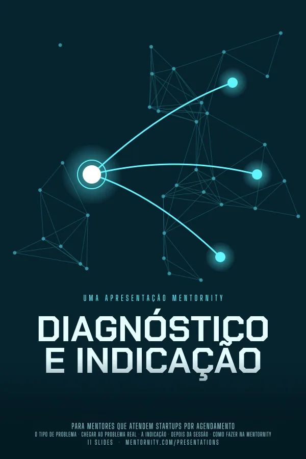 Pôster em estilo de cinema da apresentação Diagnóstico e indicação