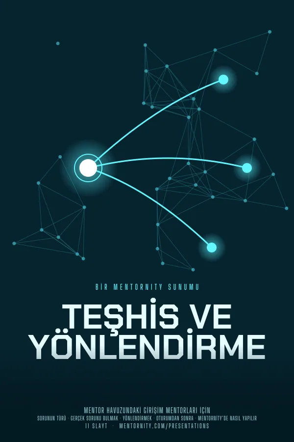 Teşhis ve Yönlendirme sunumu için film afişi tarzında görsel
