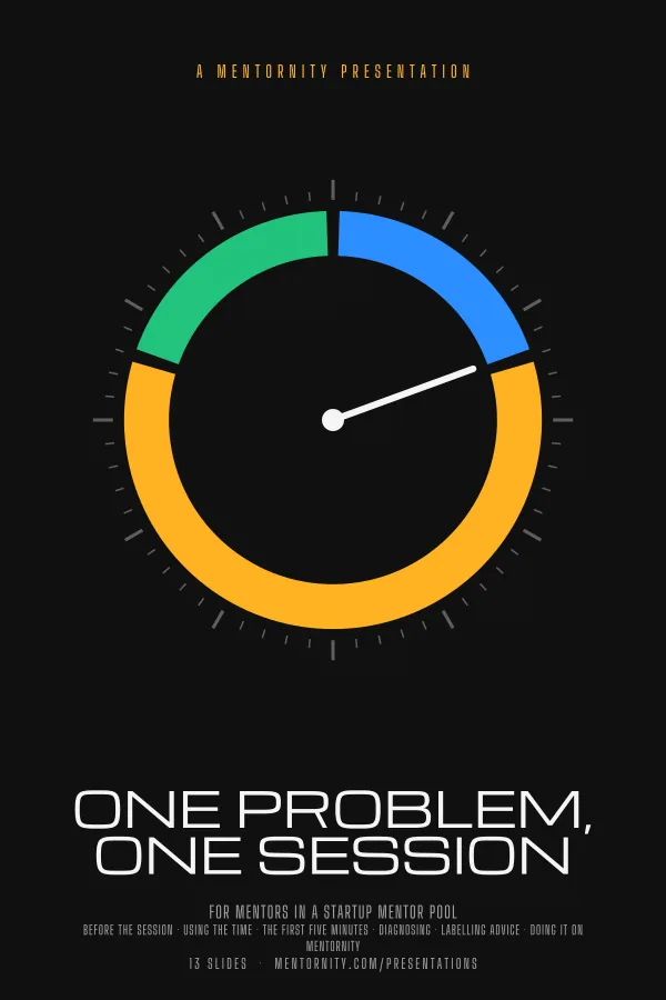 Film-style poster for the One Problem, One Session presentation