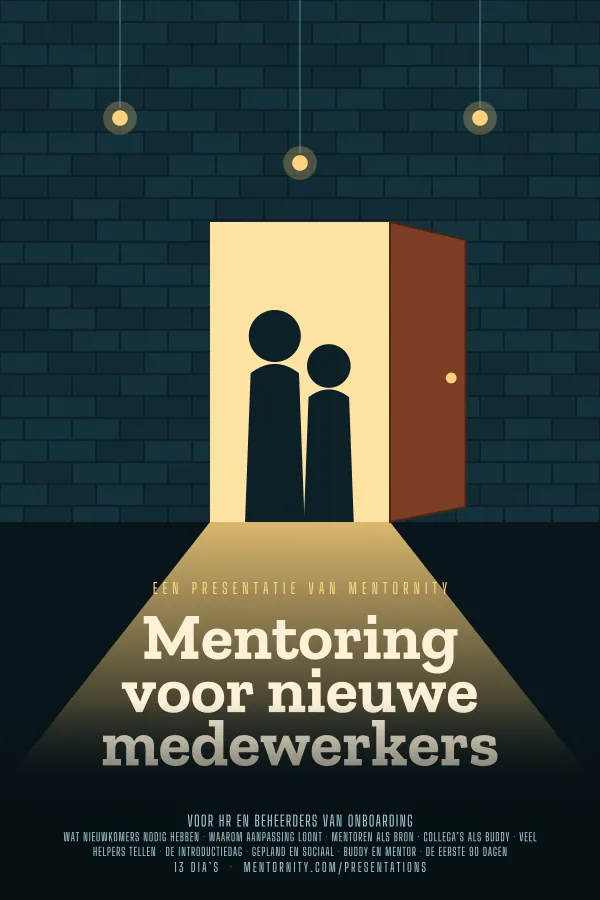 Filmposter voor de presentatie Mentoring voor nieuwe medewerkers
