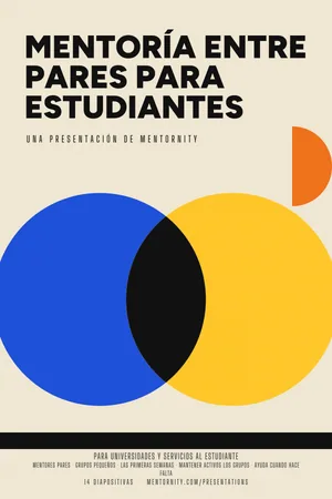 Póster de la presentación: Mentoría entre pares para estudiantes