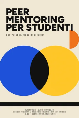 Locandina della presentazione: Peer mentoring per studenti