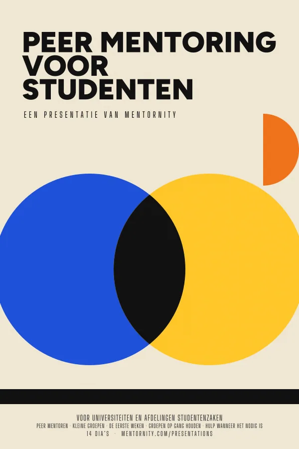 Filmposter voor de presentatie Peer mentoring voor studenten