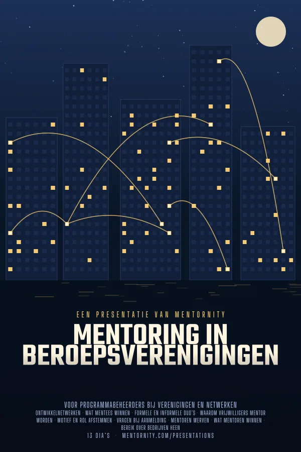Filmposter voor de presentatie Mentoring in beroepsverenigingen
