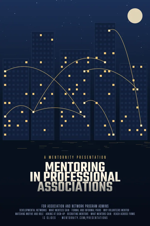 Film-style poster for the Mentoring in Professional Associations presentation