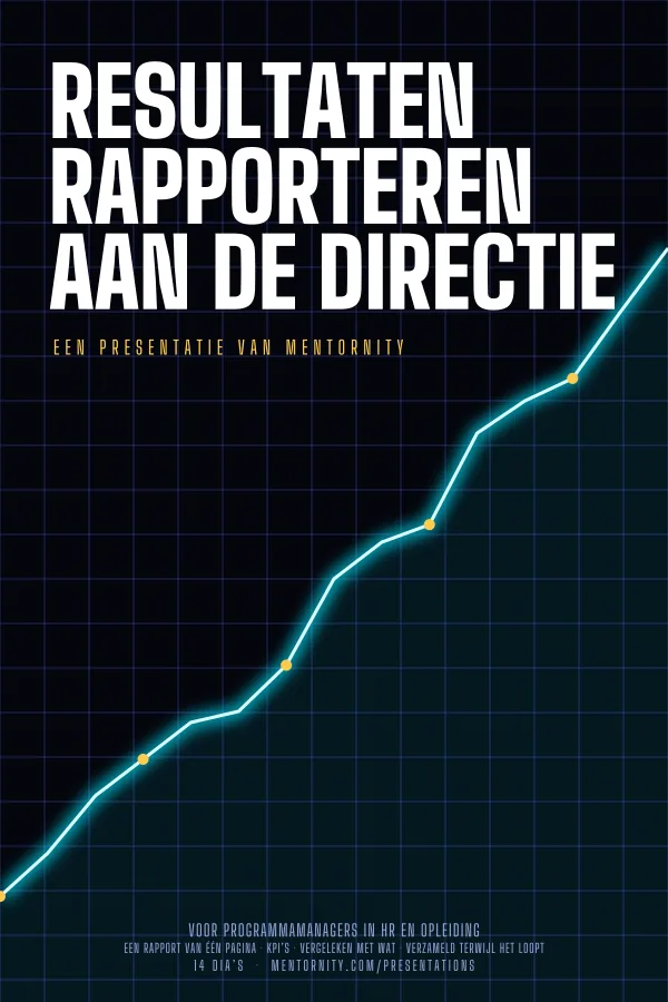 Filmposter voor de presentatie Resultaten rapporteren aan de directie