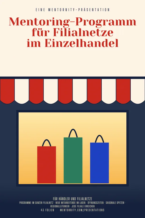 Filmplakat zur Präsentation Mentoring-Programm für Filialnetze im Einzelhandel