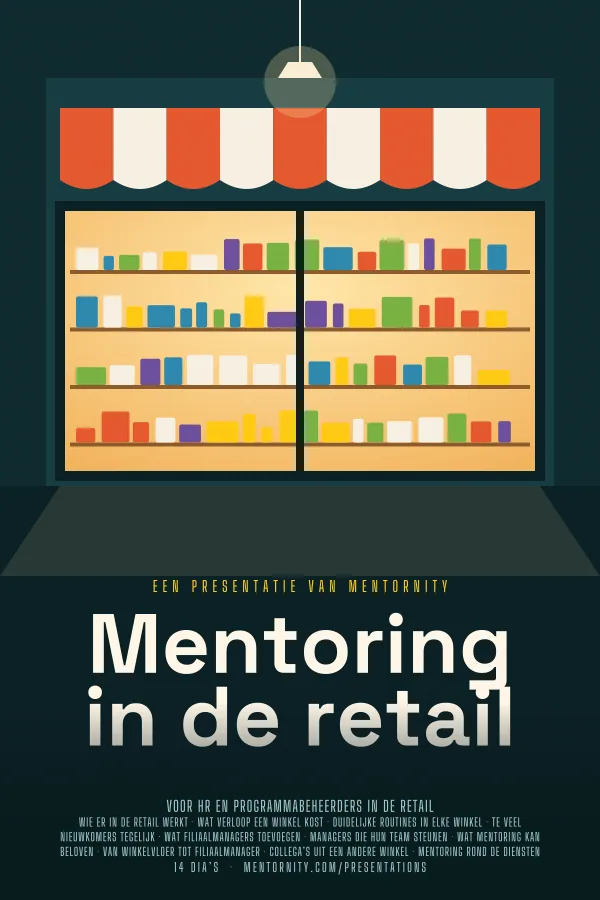 Filmposter voor de presentatie Mentoring in de retail
