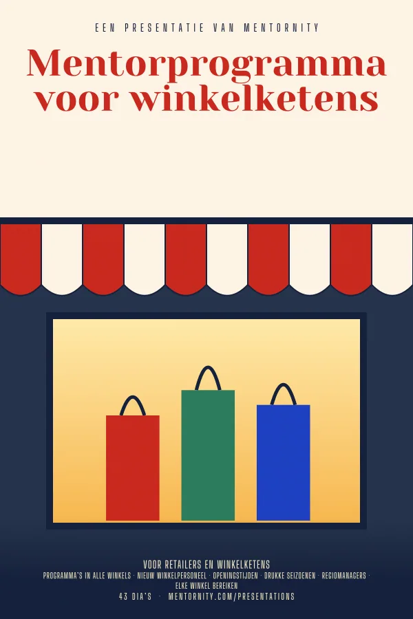 Filmposter voor de presentatie Mentorprogramma voor winkelketens