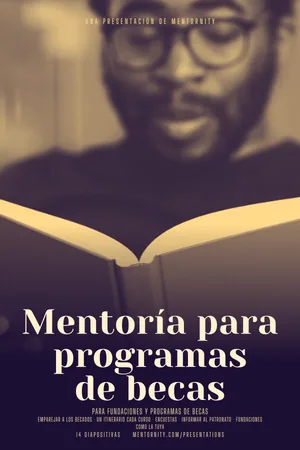 Póster de la presentación: Mentoría para programas de becas