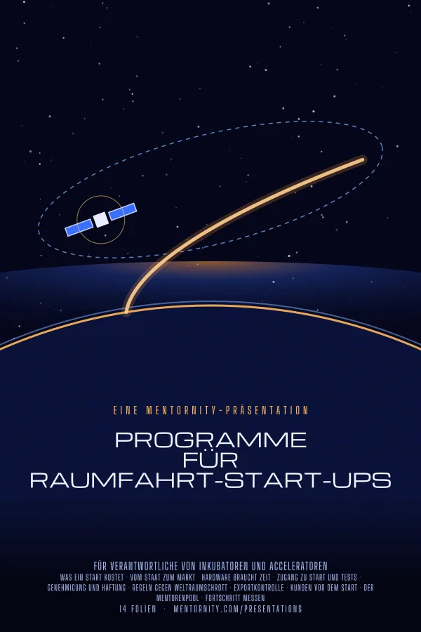 Filmplakat zur Präsentation Programme für Raumfahrt-Start-ups