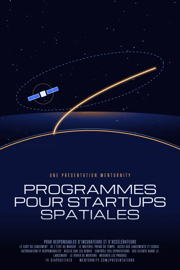 Affiche de film de la présentation Programmes pour startups spatiales