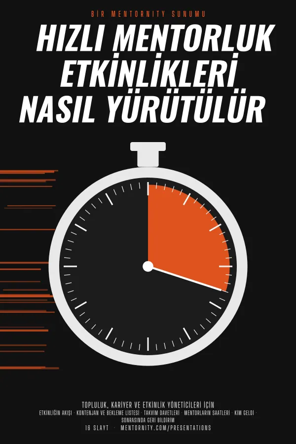 Hızlı Mentorluk Etkinlikleri Nasıl Yürütülür sunumu için film afişi tarzında görsel