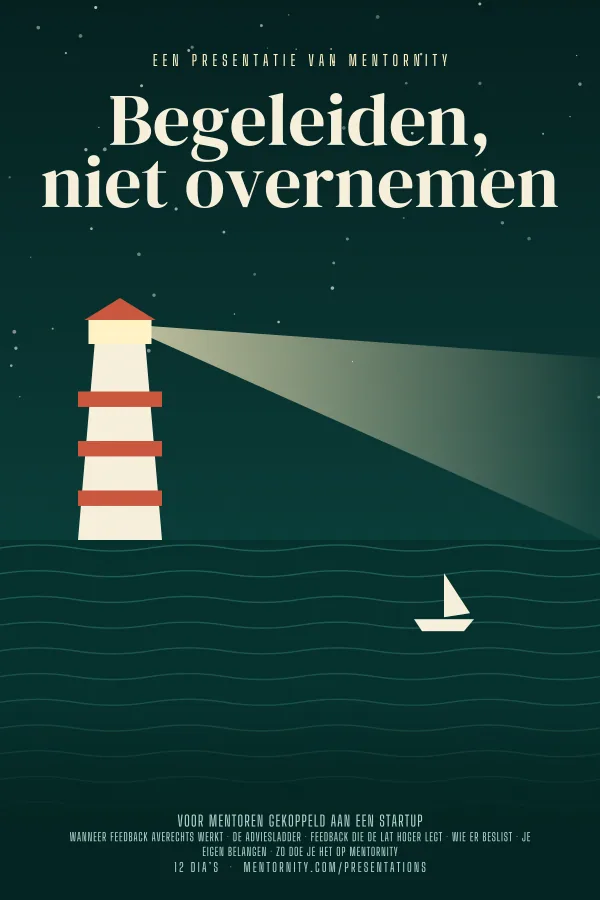 Filmposter voor de presentatie Begeleiden, niet overnemen