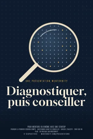 Affiche de la présentation : Guide du mentor : Diagnostiquer, puis conseiller