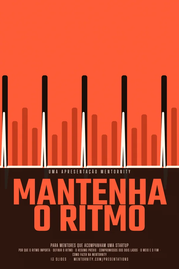 Pôster em estilo de cinema da apresentação Mantenha o ritmo