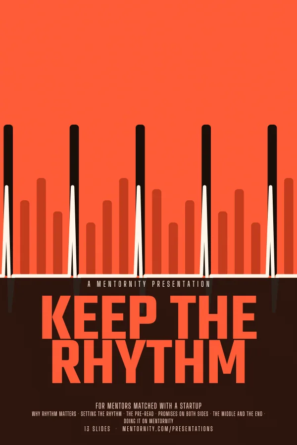 Film-style poster for the Keep the Rhythm presentation
