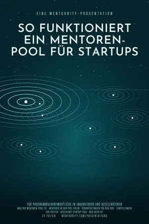 Filmplakat der Präsentation: So funktioniert ein Mentoren-Pool für Startups