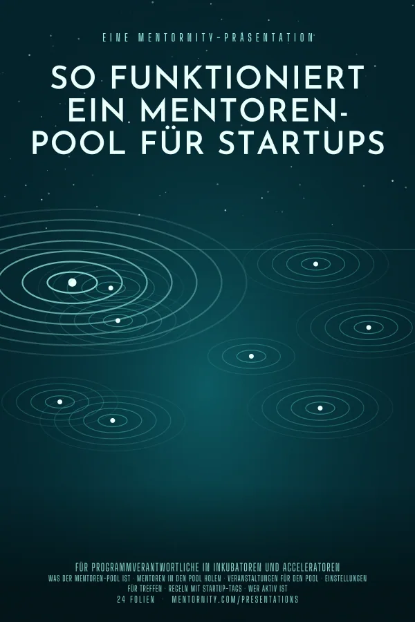Filmplakat zur Präsentation So funktioniert ein Mentoren-Pool für Startups