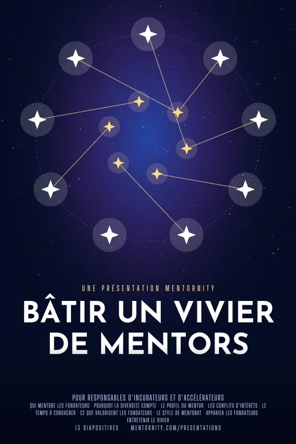 Affiche de film de la présentation Bâtir un vivier de mentors