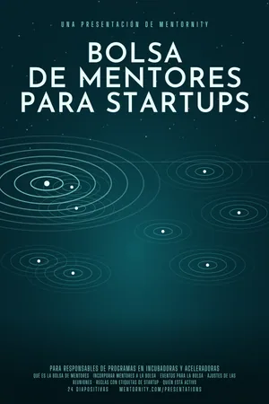 Póster de la presentación: Bolsa de mentores para startups