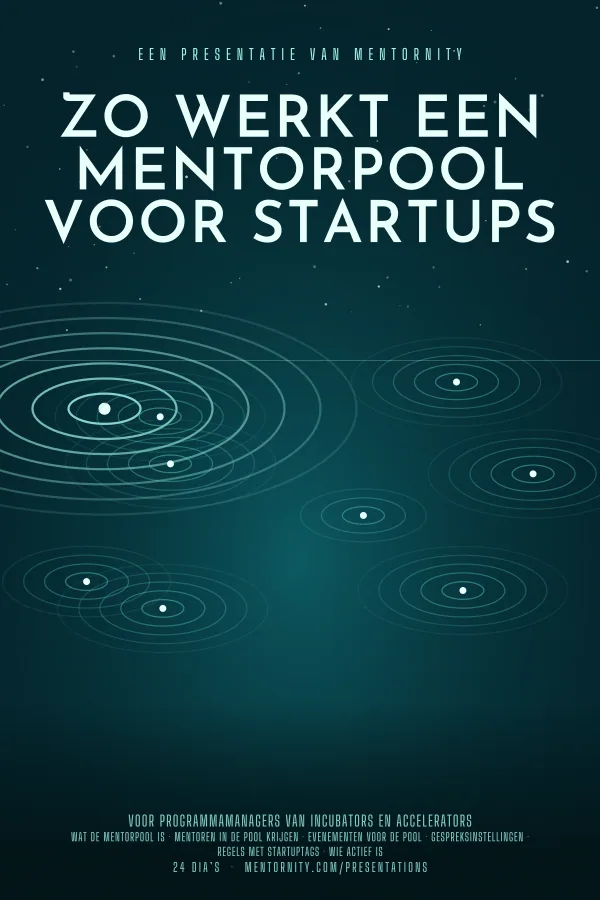 Filmposter voor de presentatie Zo werkt een mentorpool voor startups