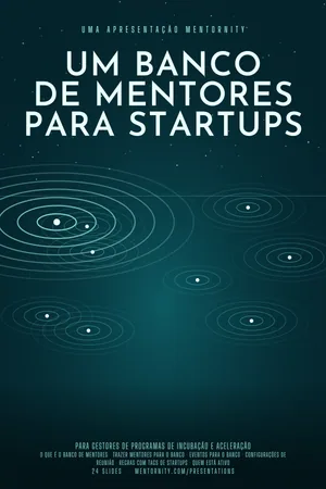 Pôster da apresentação: Um banco de mentores para startups